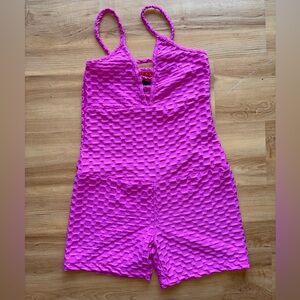 Hot Pink Gym Romper